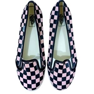 Y2K Rare KVD Vans Black Pink Women's 7.5 Slip On Ballet Shoes
